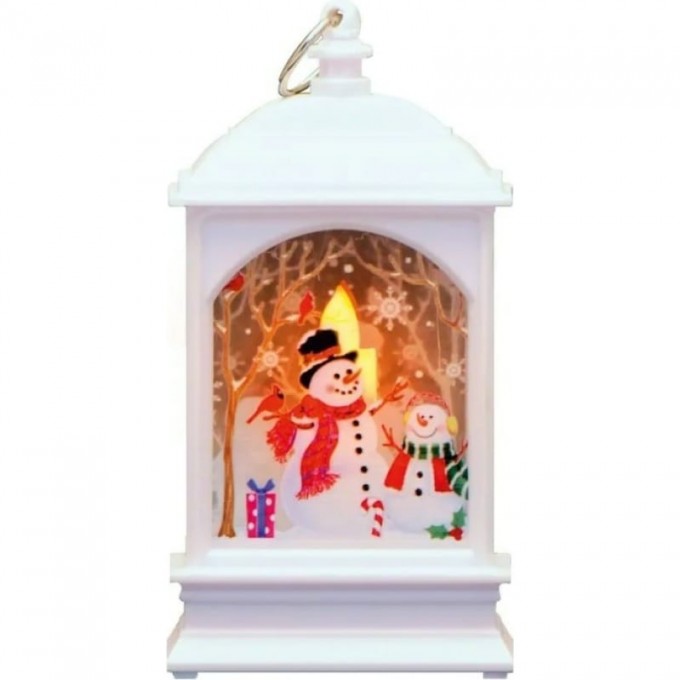 Фонарь новогодний светодиодный GAUSS HOLIDAY СНЕГОВИК, 0,1W, тёплый свет, белый, батарейки в комплекте HL030