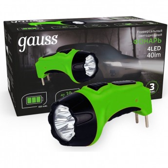 Фонарь ручной GAUSS GFL104 4LED 40lm lead acid 350mAh LED