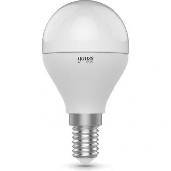 Лампа GAUSS BASIC FILAMENT Шар 4,5W 400LM 4100К Е14 MILKY LED 1/10/50