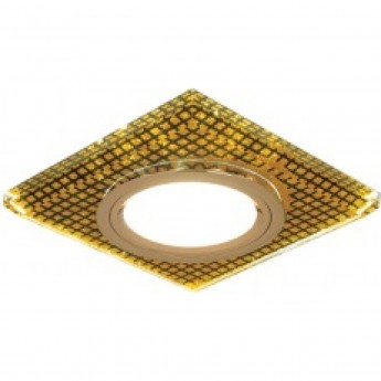 Светильник GAUSS BACKLIGHT BL075 Квадрат. Кристалл/Черный/Золото, Gu5.3, LED 2700K 1/40