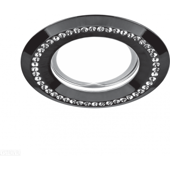 Светильник GAUSS STRASS CA033 Круг. Кристал/Черный, Gu5.3 Светильник GAUSS STRASS CA033 Круг. Кристал/Черный, Gu5.3