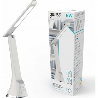 Светильник настольный GAUSS GTL203 380lm 170-265V белый LED 1/20