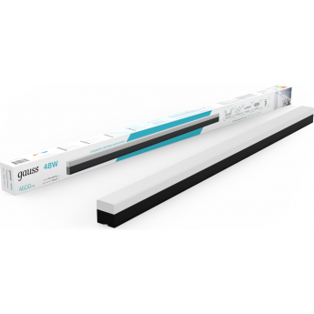Светильник светодиодный матовый GAUSS IP40 1180*70*55мм 48W 4600Лм 4000K Shop Lighting черный